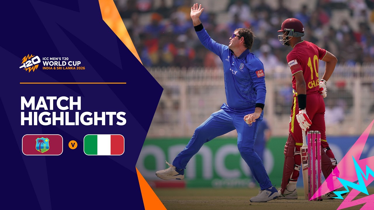 West Indies v Italy | Match Highlights | Men's T20 World Cup 2026