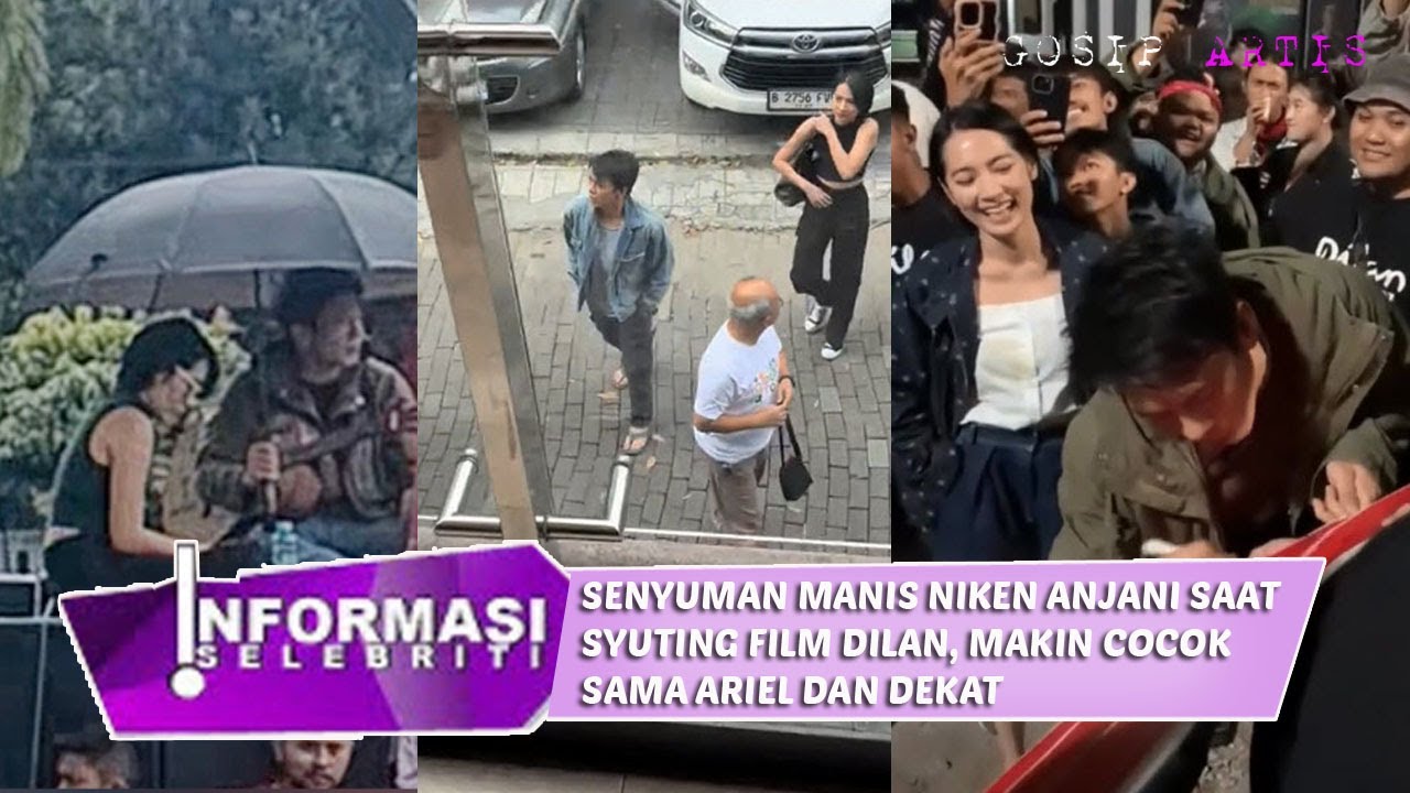 SENYUMAN ARIEL DAN NIKEN ANJANI SYUTING FILM DILAN DAN KECOCOKANNYA , ARIEL MAKIN KEREN