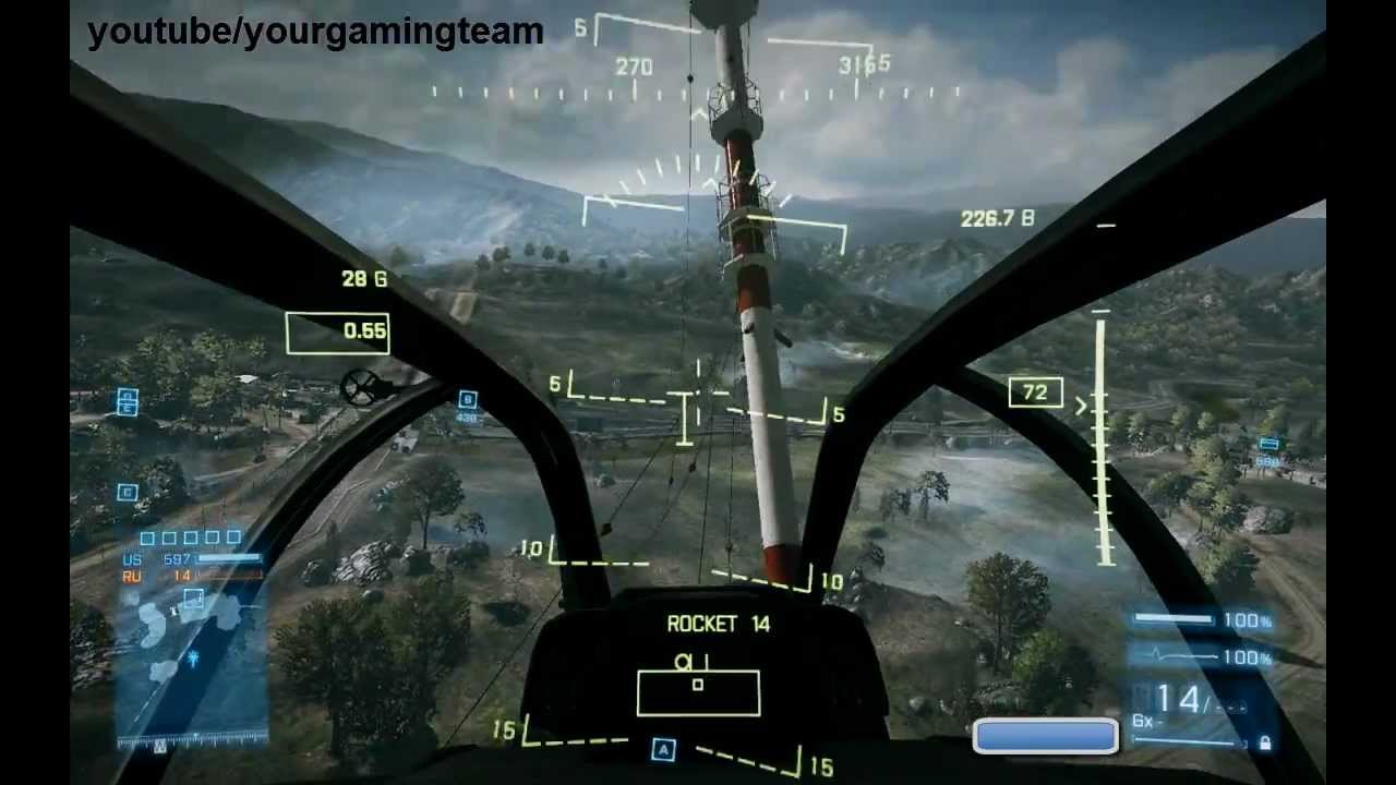 Battlefield 3 Caspian border taking down the tower.