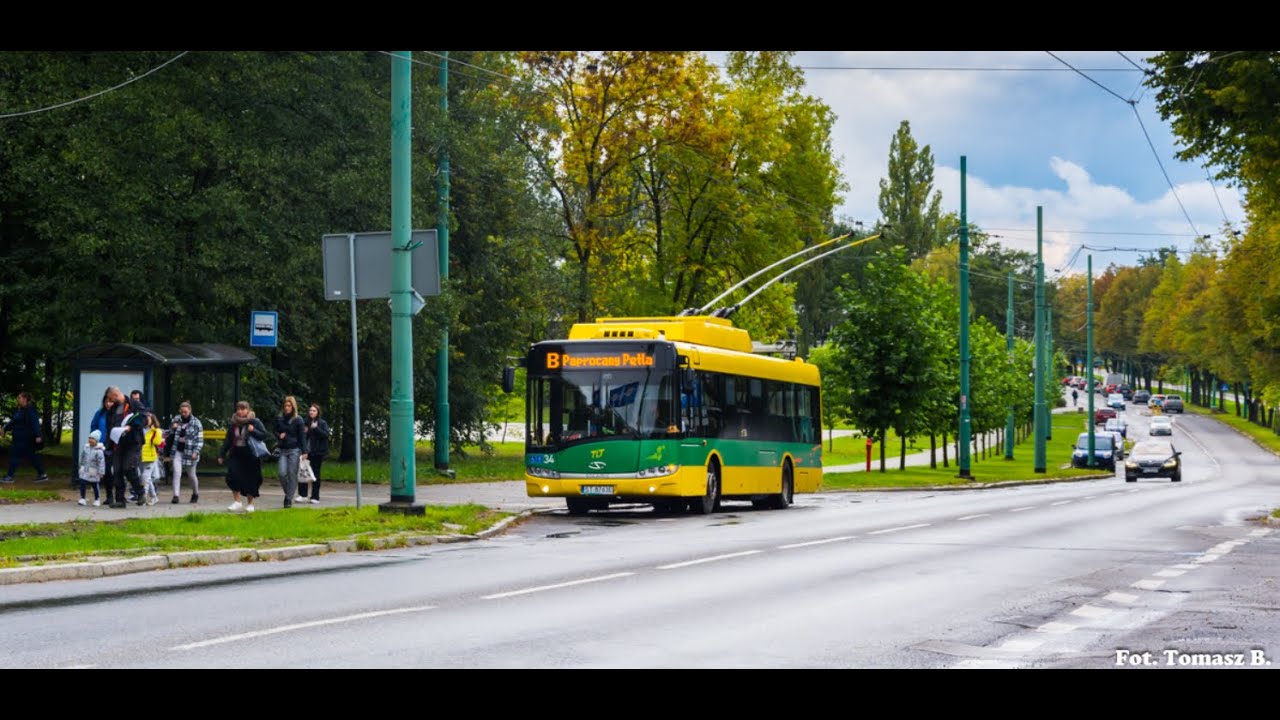 [⇆] TLT Tychy | Solaris Trollino 12MB #34 | Linia A (przejazd)