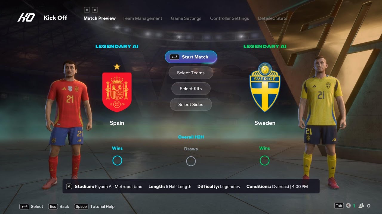 Spain vs Sweden | International | EA FC 26 | Simulation