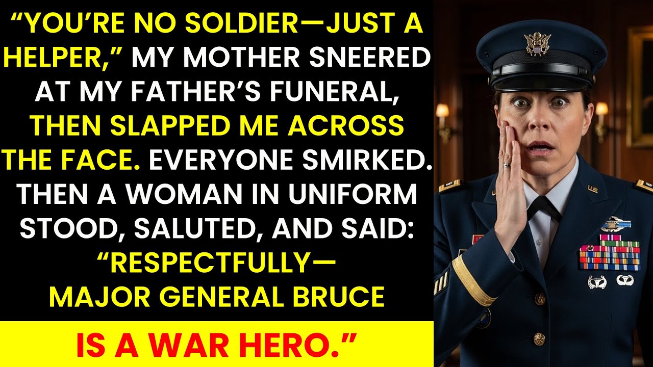 My Mother Slapped Me at My Father’s Funeral — But She Didn’t Know I Was a Major General… And...