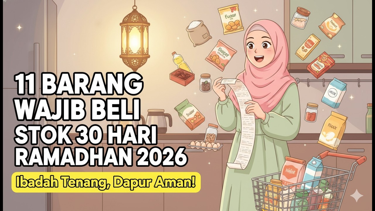 11 Barang Ini Harus Beli. Belanja Stok 30 Hari Puasa. Ibadah tenang, Dapur Aman, di ramadhan 2026.
