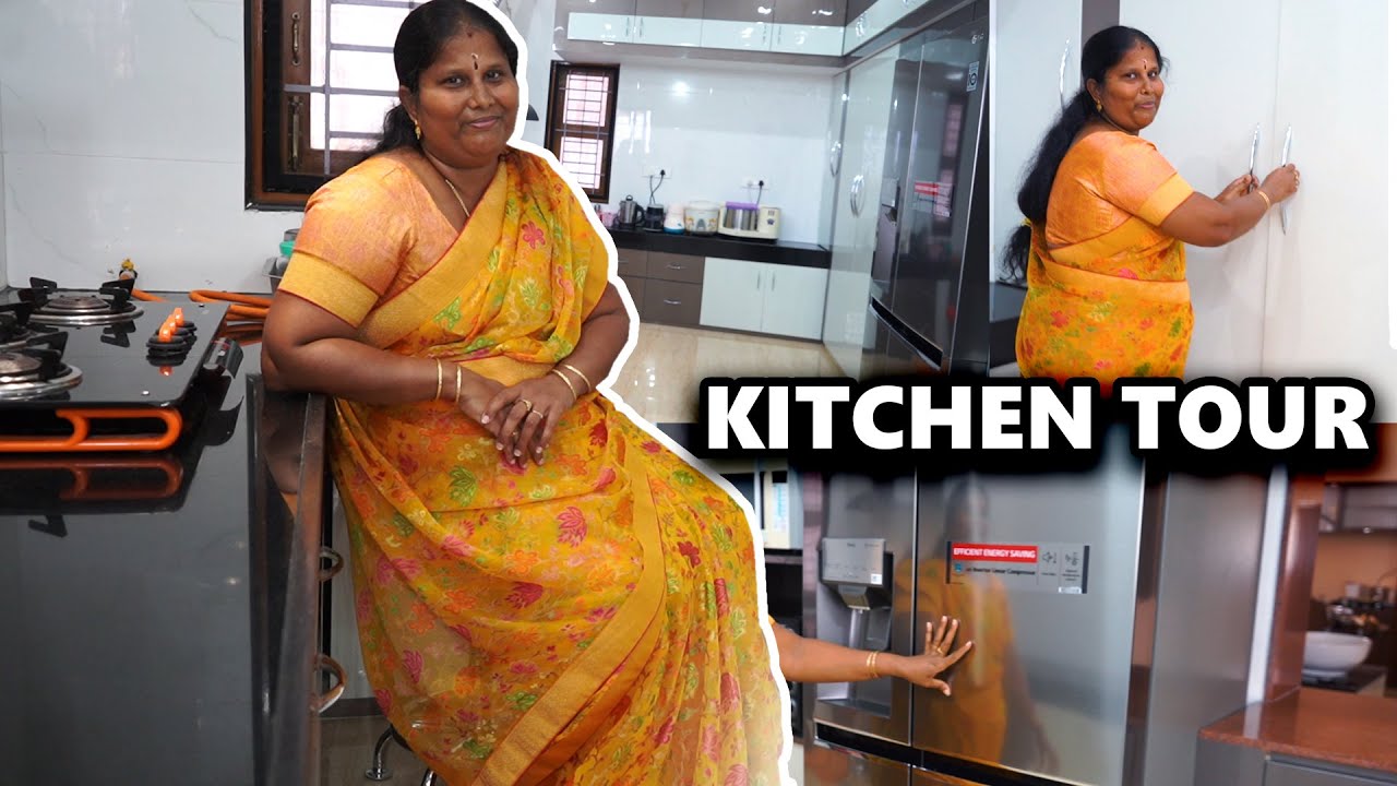 புது வீட்டு மாடர்ன் கிட்சன் டூர் |  My New House Kitchen Tour / Modular Kitchen Tour in Tamil