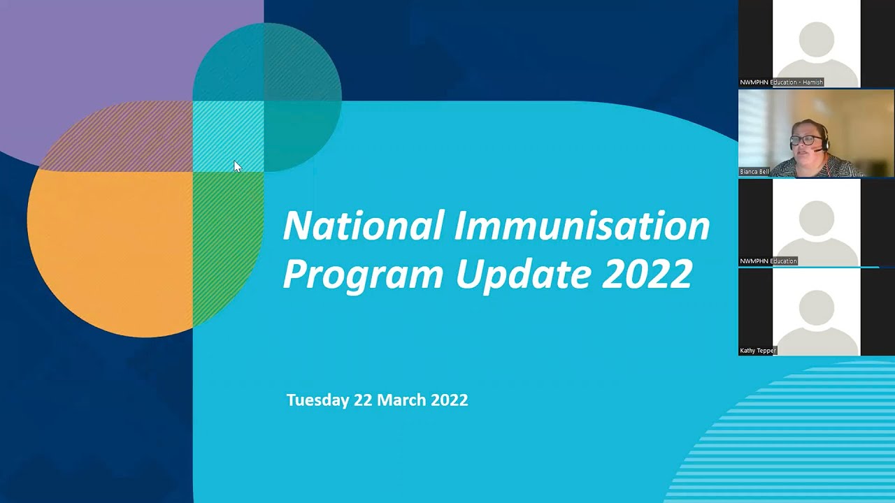 National Immunisation Program update (22 March 2022 webinar)