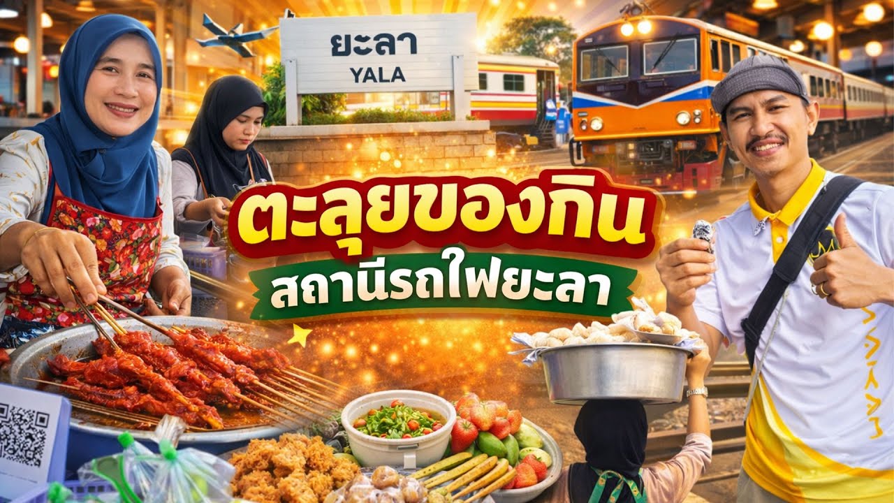 ตะลุยของกิน สถานีรถไฟยะลา  | Makanvlog