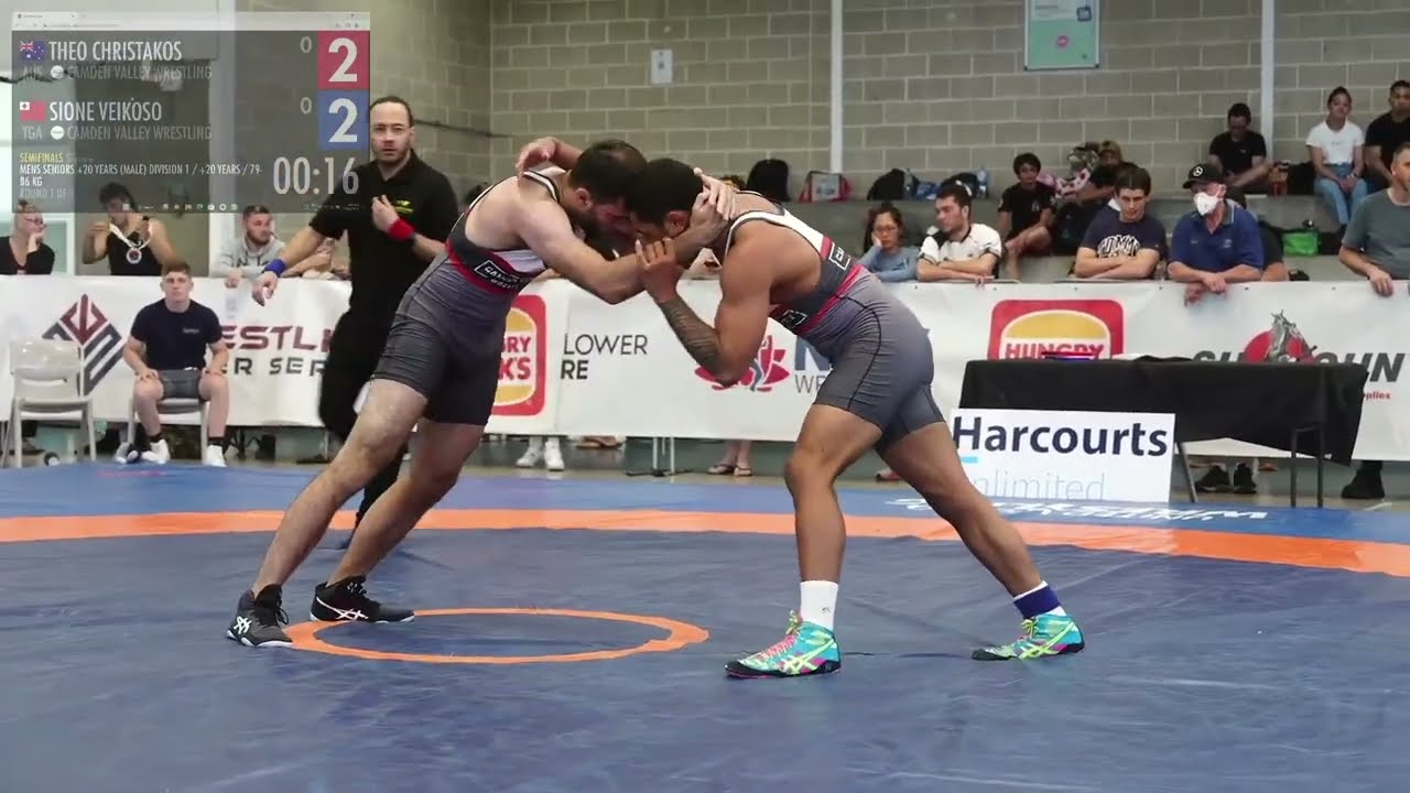 THEO CHRISTAKOS vs SIONE VEIKOSO (Tonga) - 79-86 KG - Freestyle Wrestling - November 2022, Australia