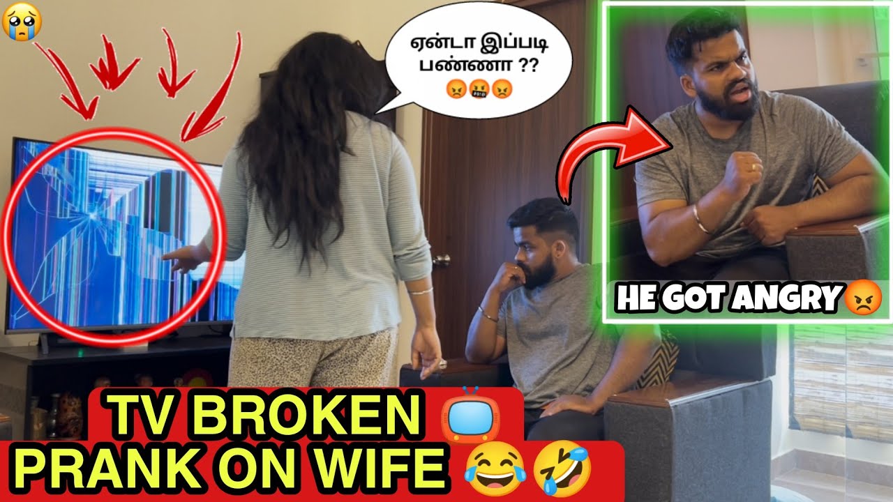 Tv Broken Prank | She Got Angry 😡| Prank On Wife | Prank Went Wrong 😰| Tamil Prank | KL With TN