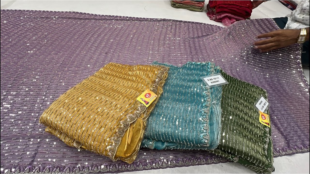 Chickpet Bangalore wholesale fancy designer sarees||Single saree courier available