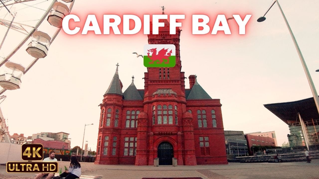🟢 Cardiff bay - beautiful lakefront in United Kingdom | 4K | walking tour