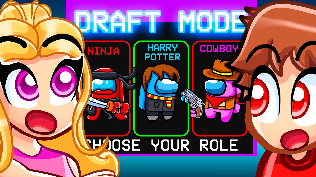 Techy Plays Among Us Draft Mode With MY CRAZY FAN GIRLS...
