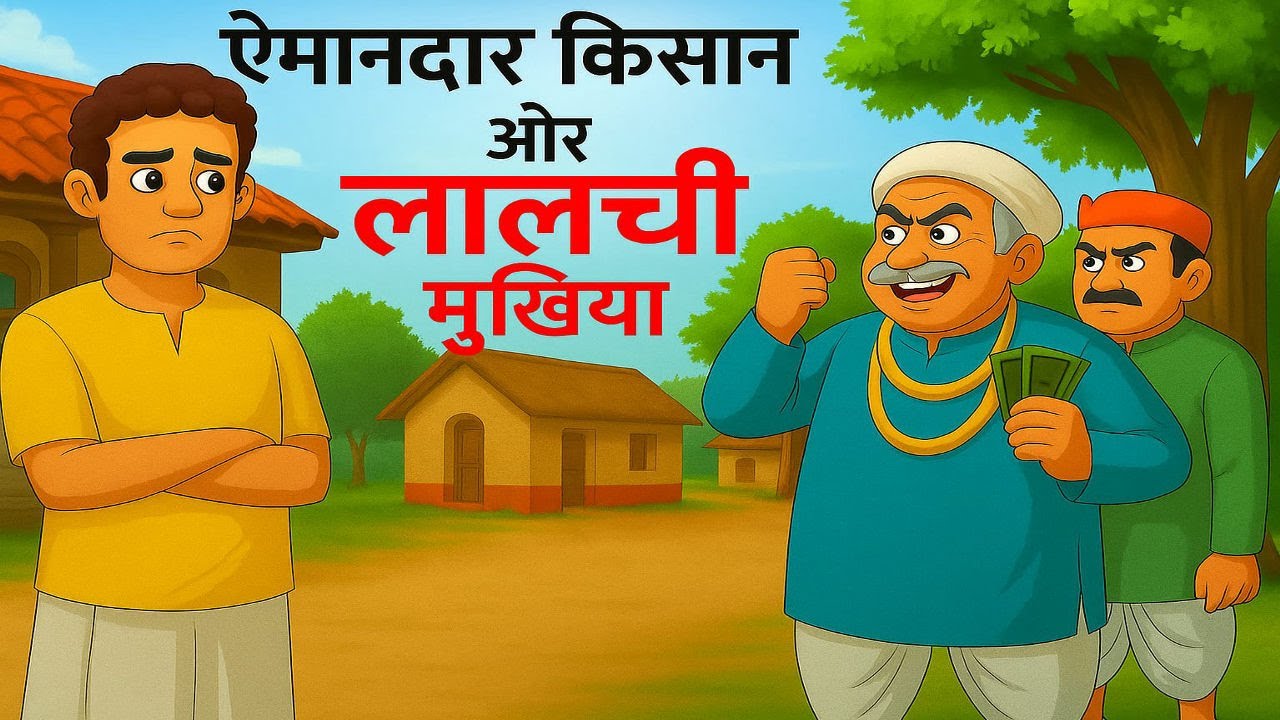 ईमानदार किसान और लालची मुखिया | Imandar Kisn Lalchi Mukhiya Hindi Moral Story