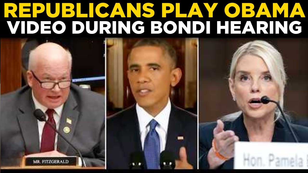 Pam Bondi Hearing LIVE: All Hell Breaks Loose After GOP Fitzgerald Plays Obama ICE Video| World News