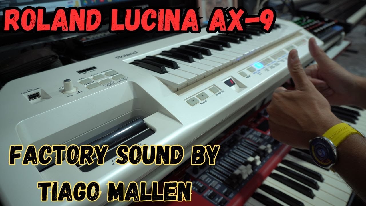 ROLAND LUCINA AX-9 (FACTORY SOUNDS) by TIAGO MALLEN #keytar #tecladistas LEIA A DESCRIÇÃO!