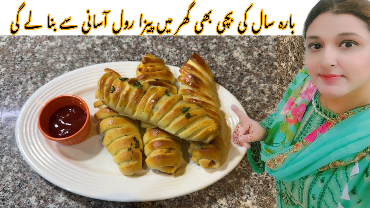 Best Homemade Spiral Pizza Rolls Recipe | Dough Recipe Step By Step | Instant Pizza Roll Recipe