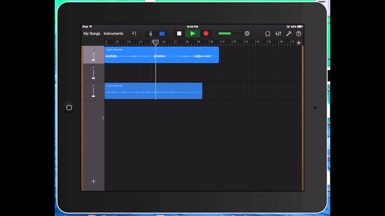GarageBand Multi Track Audio Project   Recording Technique