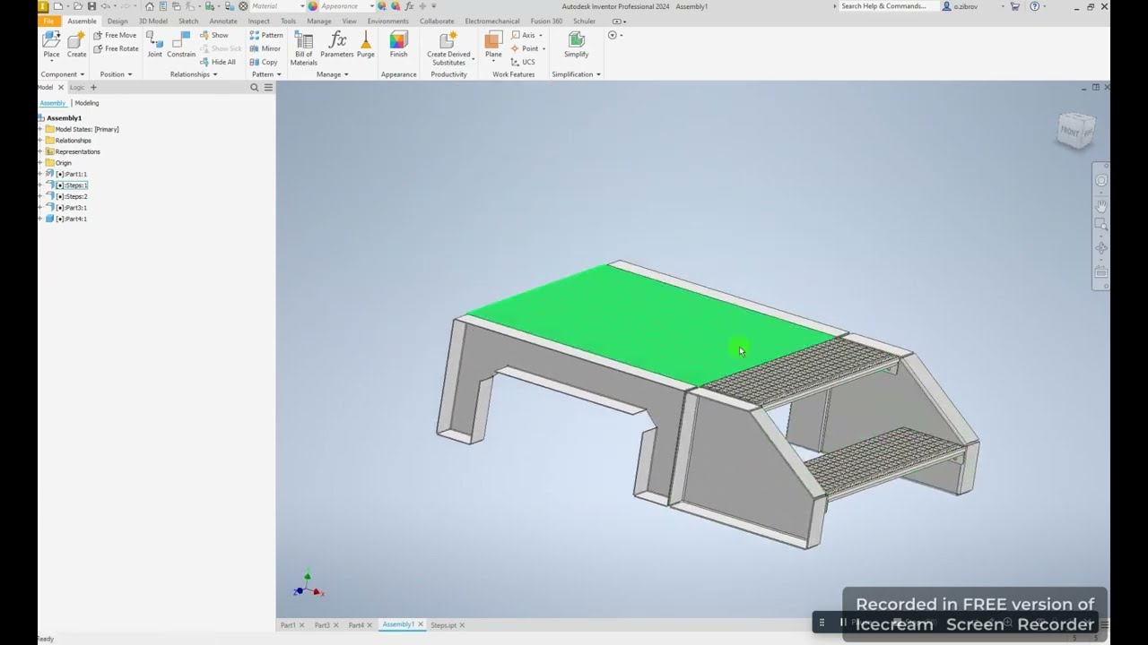 How to make Stairs steps - Autodesk Inventor  #architecture #youtube #drawing  #building #design