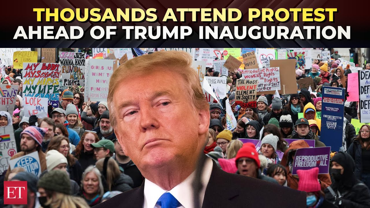 Donald Trump Inauguration 2025: Thousands attend protest ahead of Trump's inauguration in DC