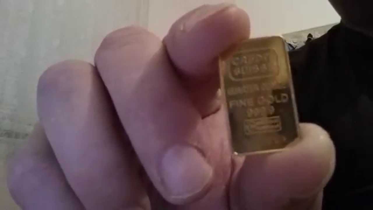 Very Rare Credit Suisse 1/4 oz gold bar 999.9 fine.