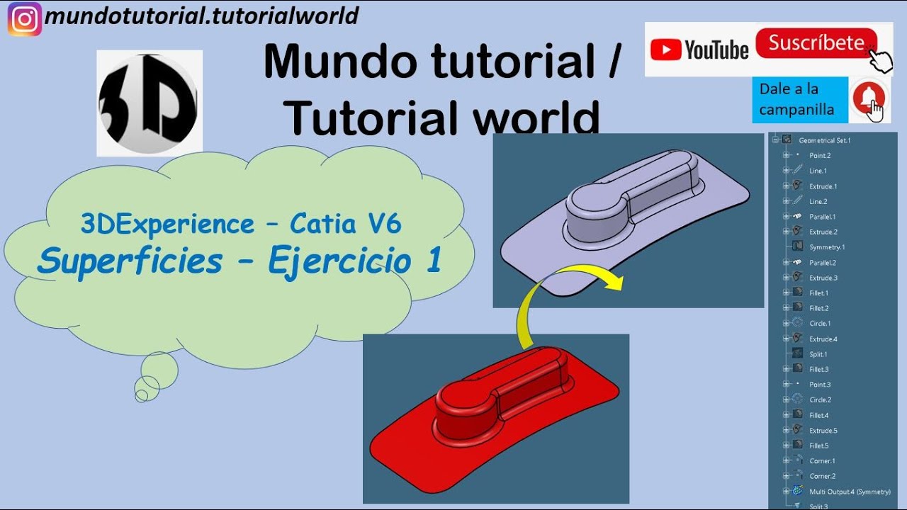 3DExperience. Catia V6-Superficies. Ejercicio 1