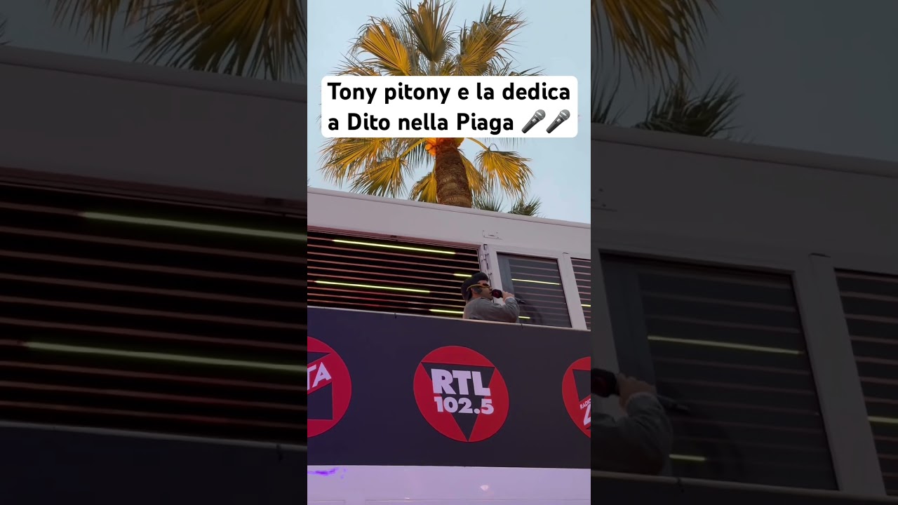 Tony pitony e la dedica a Dito nella Piaga 🎤🎤 #tonypitony #ditonellapiaga