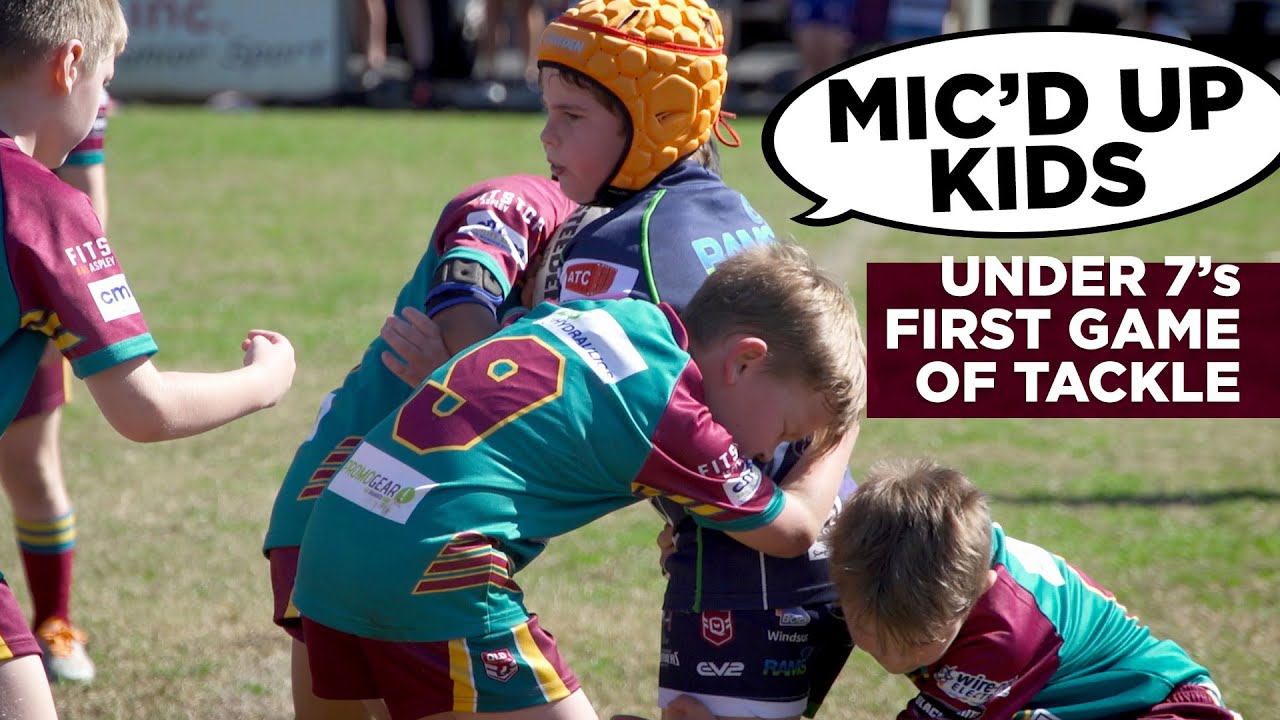 Mic'd up kids: Under 7s play first game of tackle