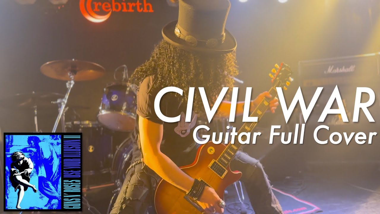 Civil War /  Guns N' Roses Guitar Full Cover by Marslash 4K