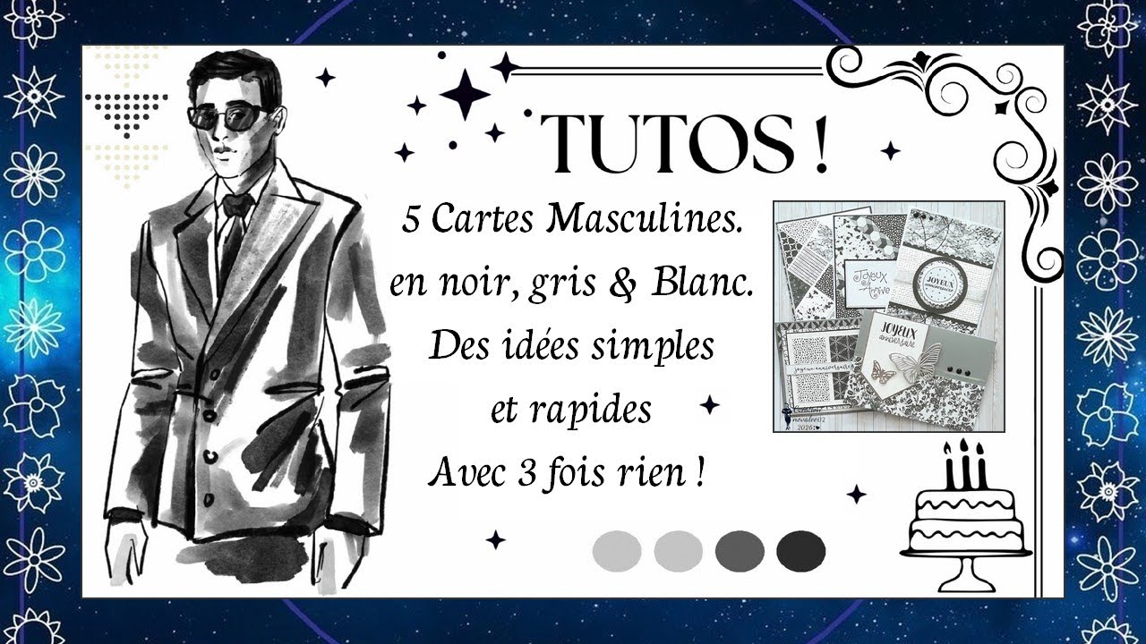 TUTOS 🧡 5 Cartes Masculines 👨 Faciles & Rapides