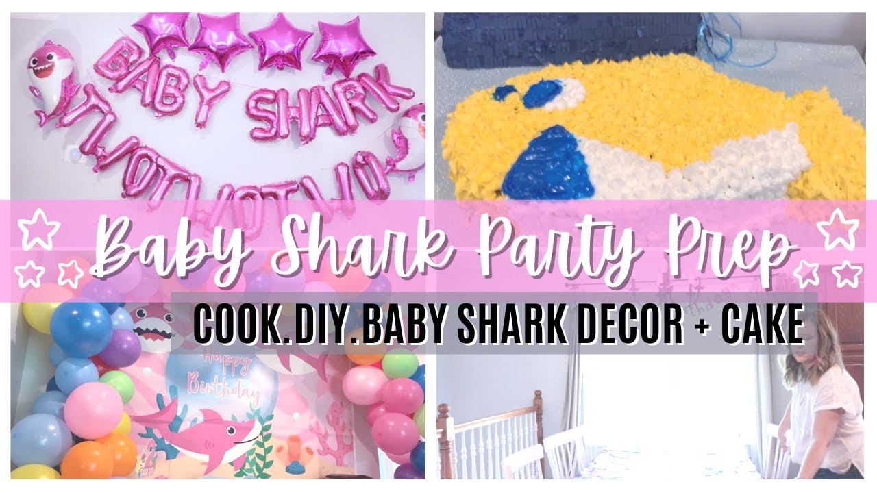 *NEW* PARTY PREP // DIY BABY SHARK BIRTHDAY PARTY // CLEAN + DECORATE  // SIMPLY WHITLEY HOMEMAKING