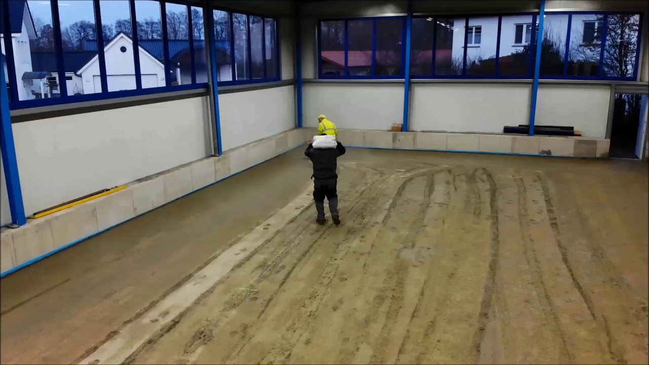 Beton Einbau Glätten 