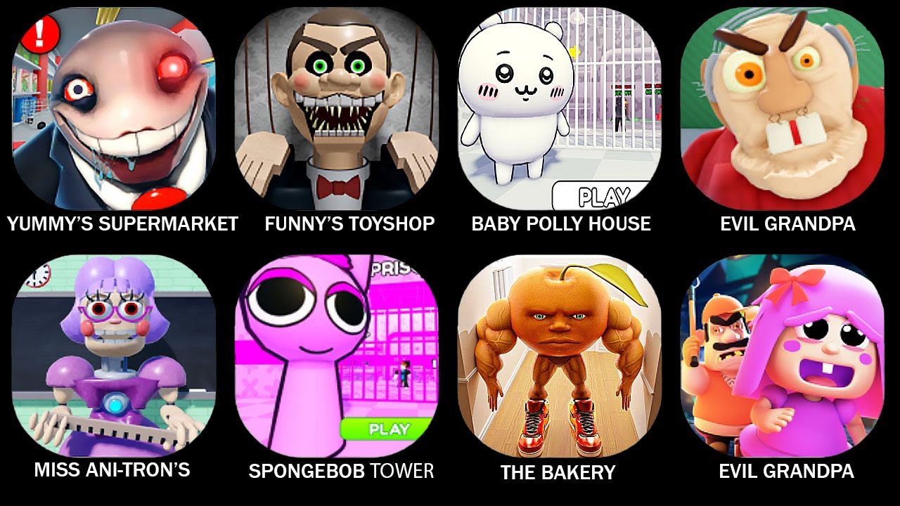 ROBLOX: ESCAPE MR YUMMY'S SUPERMARKET OBBY!,ESCAPE MR FUNNY'S TOYSHOP! (OBBY),EVIL GRANDMA!#roblox