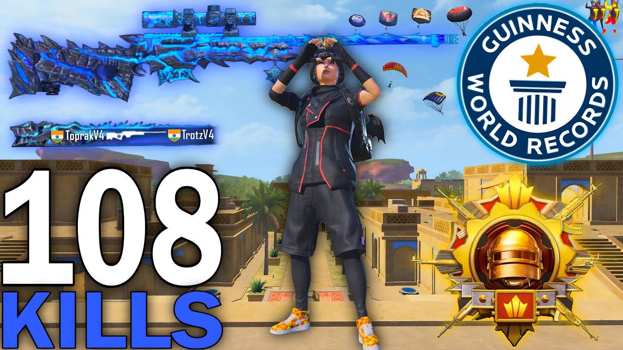 108 KILLS!!😱ALL PRO PLAYERS RUSHED ME IN ERANGEL🔥 PUBG MOBILE - BGMI