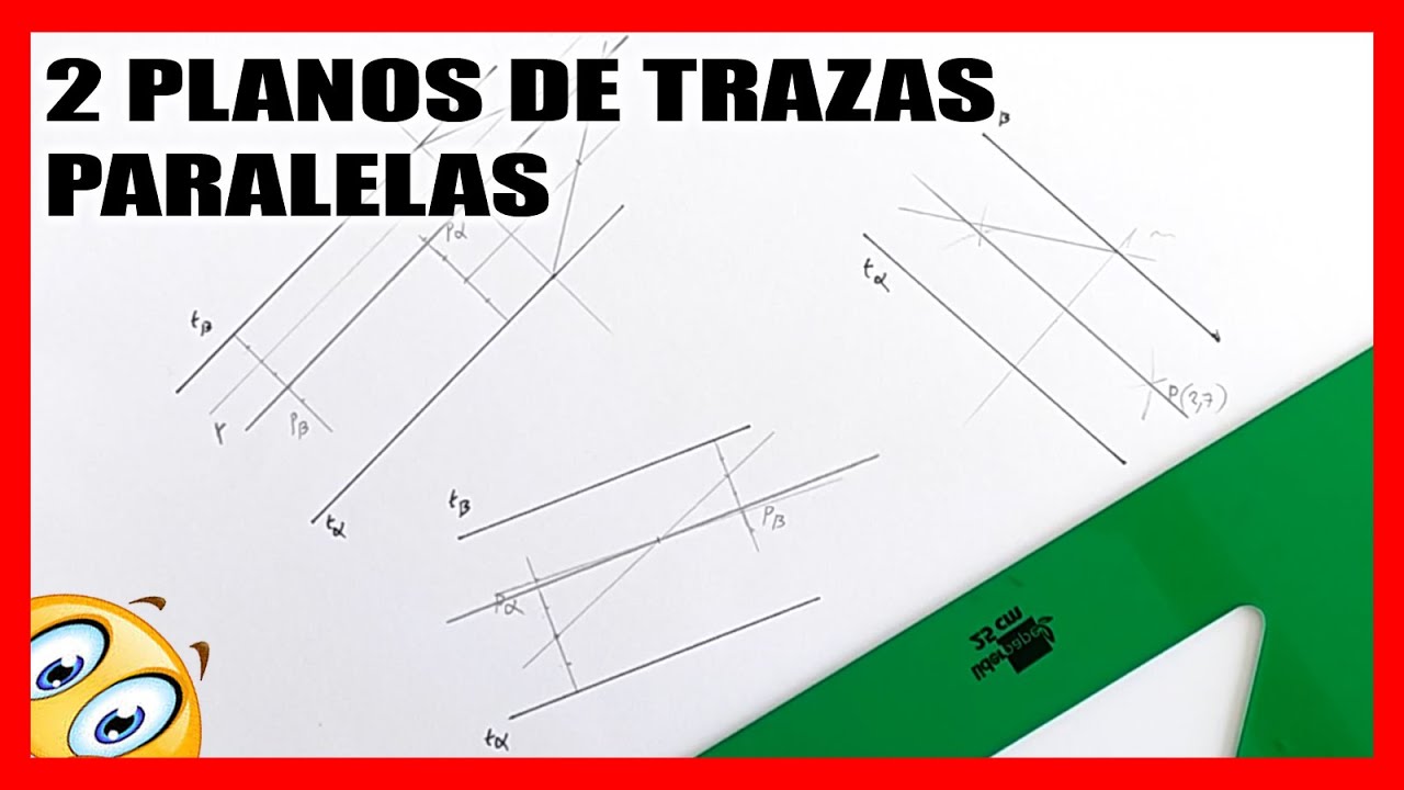 🔩 INTERSECCION de 2 PLANOS de trazas paralelas ​⚙️​ Sistema de planos acotados dibujo técnico