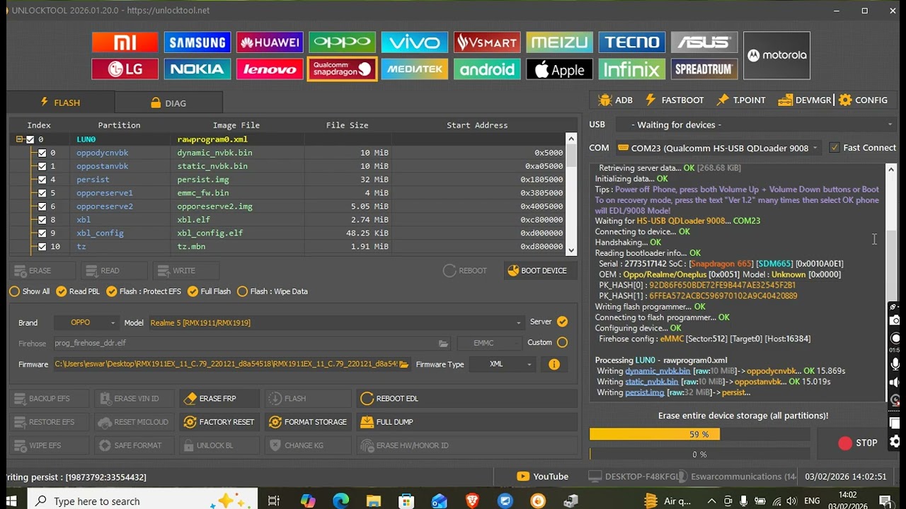 realme 5 rmx1911/rmx1919 flashing