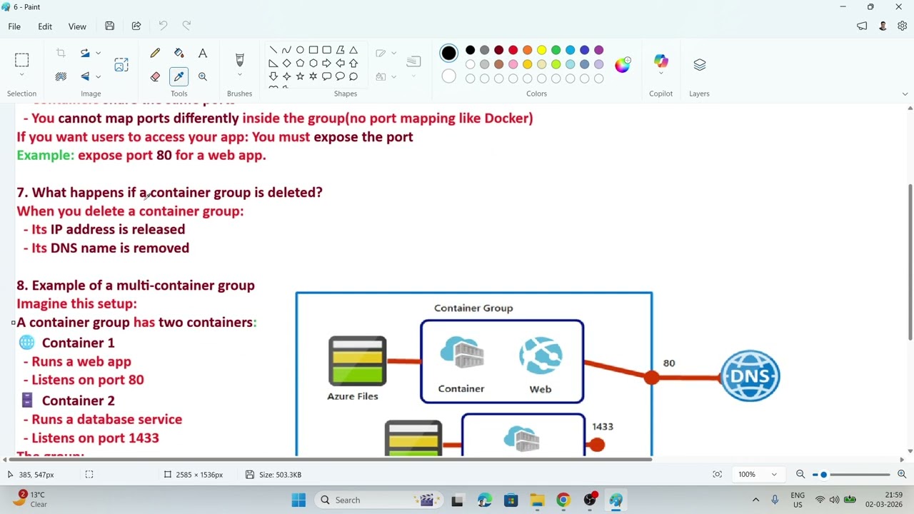 Configure Azure Container Instances &ndash; Theory  | AZ-104&ndash; Day 57