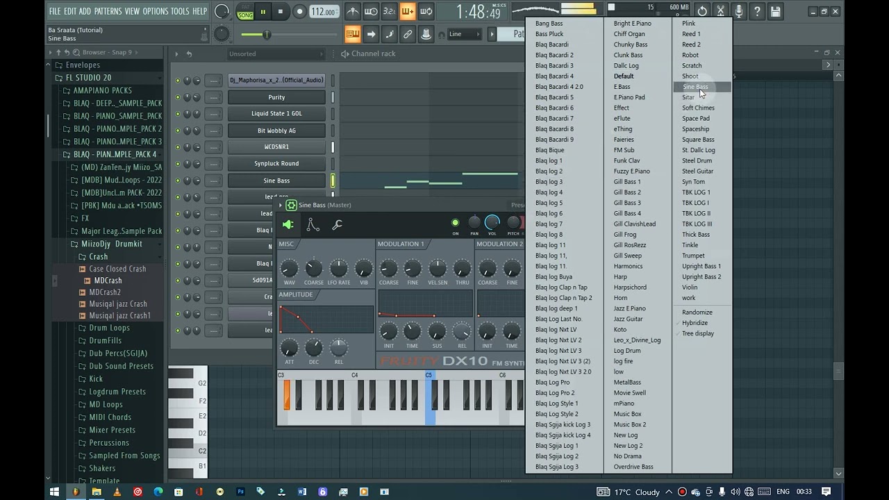 Ba Straata by DJ maphorisa and visca Beat tutorial in FL Studio 20 plus Project