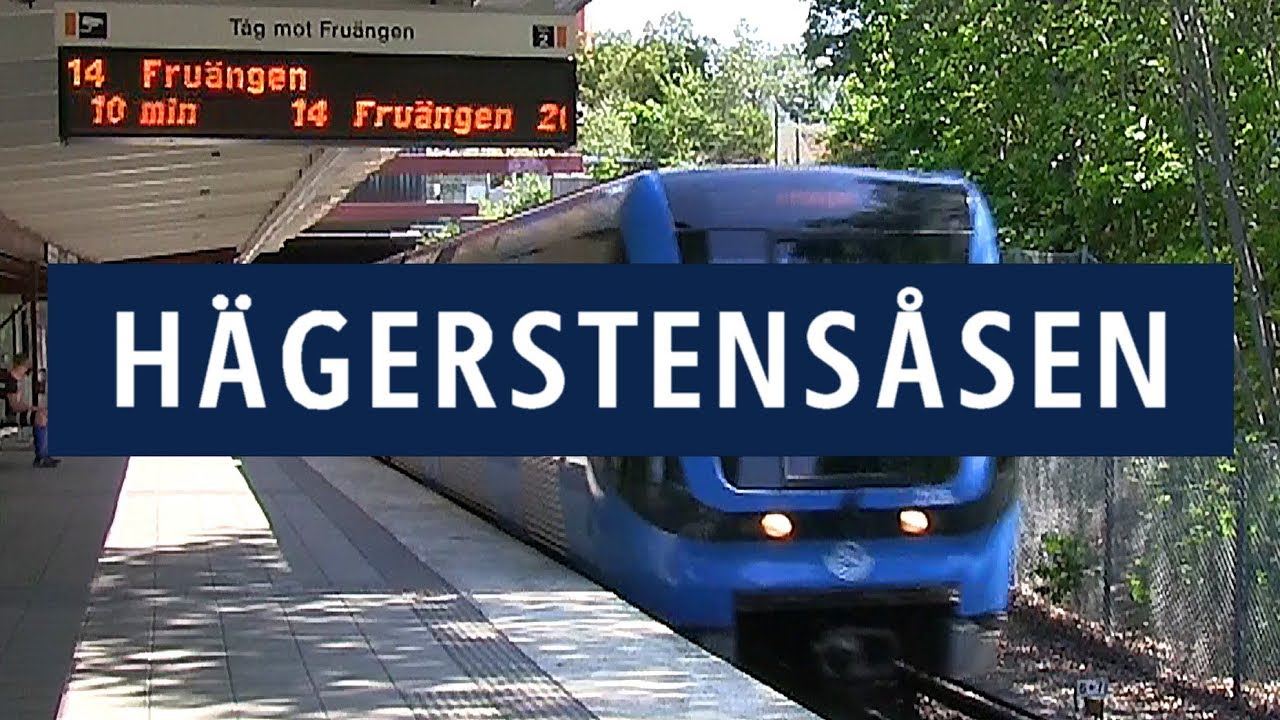 Tunnelbanan i Hägerstensåsen med C20 tåg 2019.