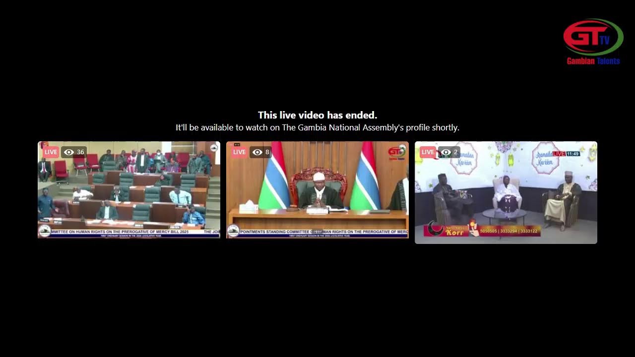 FIRST ORDINARY SESSION IN THE 2026 LEGISLATIVE YEAR