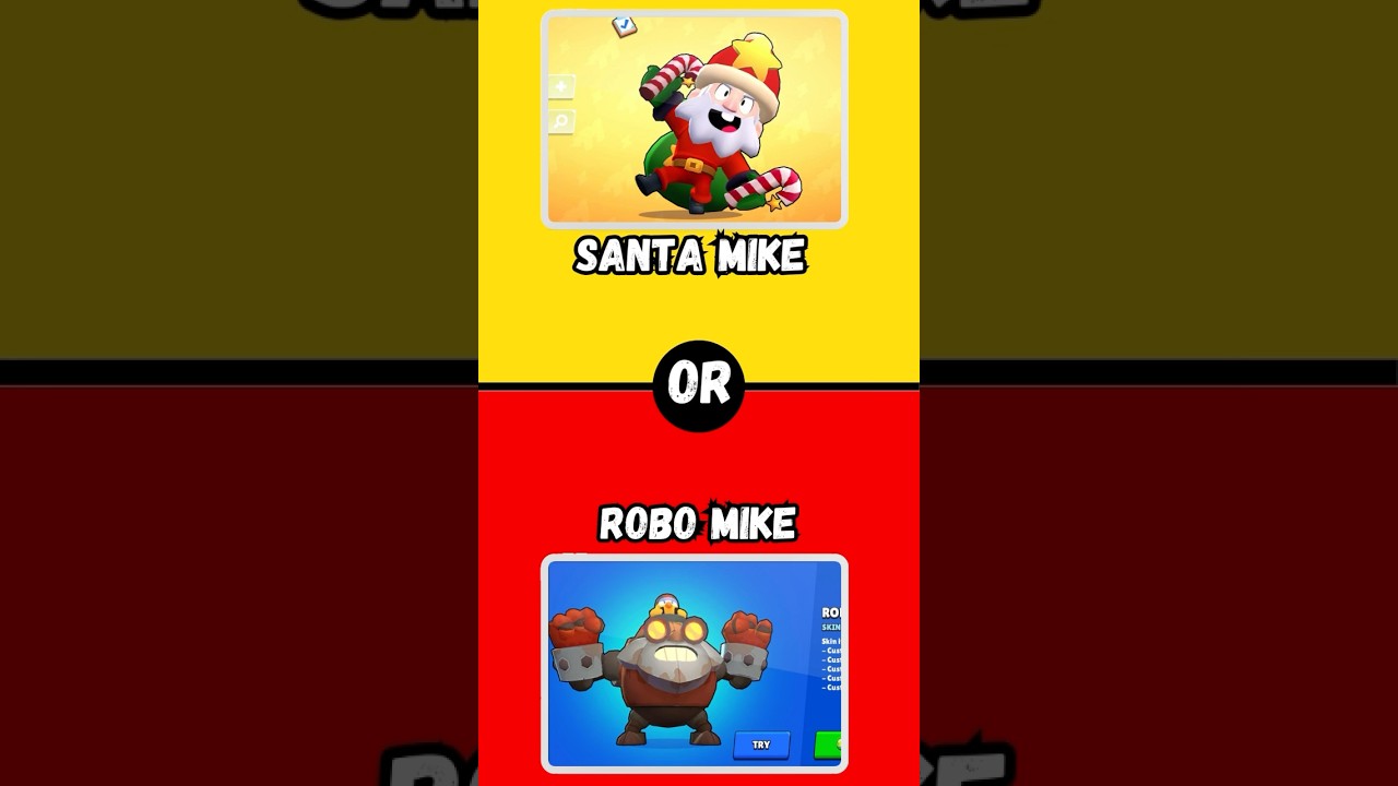 Only 10% pro Player have the Santa Mike skin in Brawl Stars.#brawlstarspro #wyr #choose