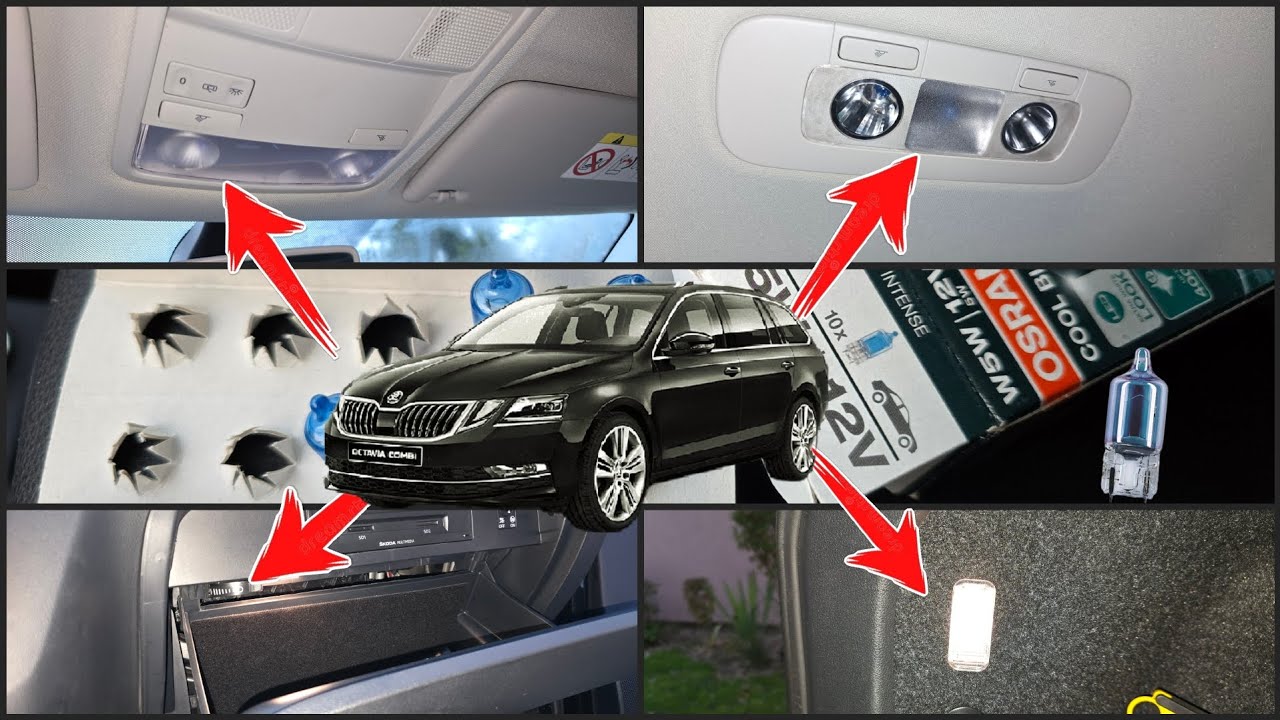 Skoda Octavia III - Replacement of all interior bulbs (Front/Rear/Trunk/Glove box)
