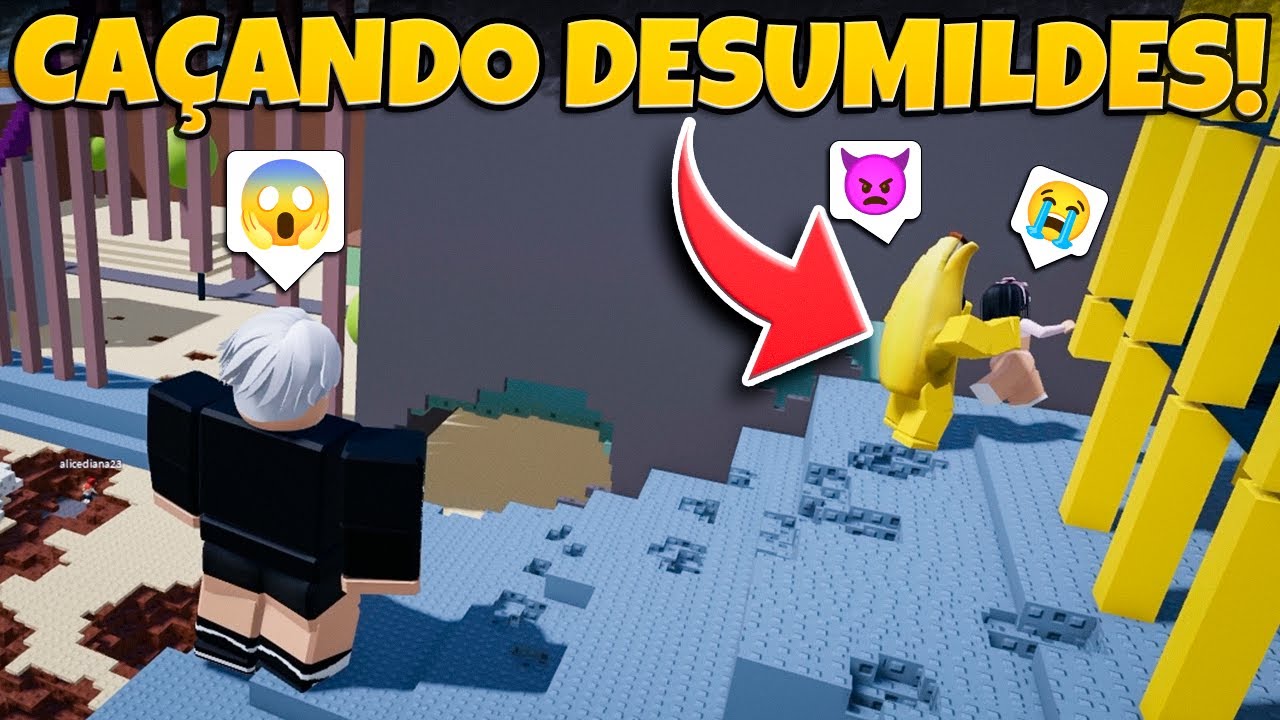 Fingi Ser Noob e Caçei os Desumildes no Coma o Mundo - Roblox