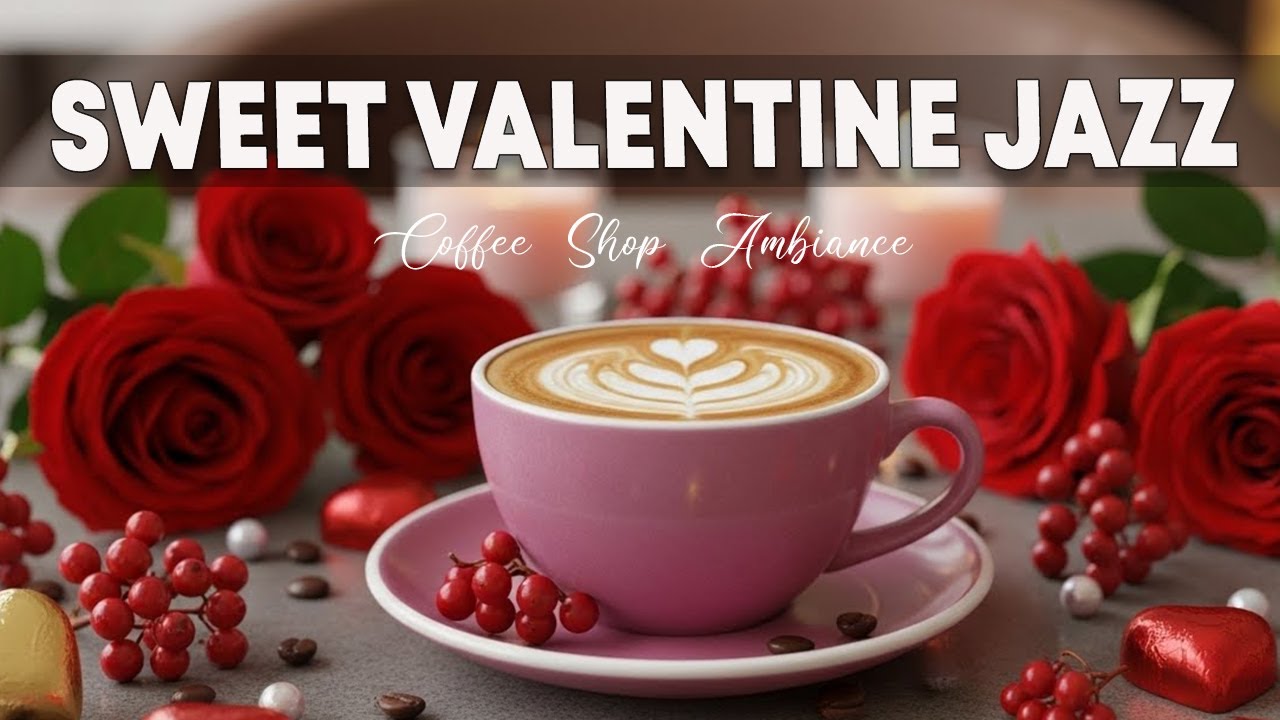 Sweet Valentine Jazz ☕💖 Coffee Shop Ambiance & Relaxing Jazz Music for Upbeat Moods