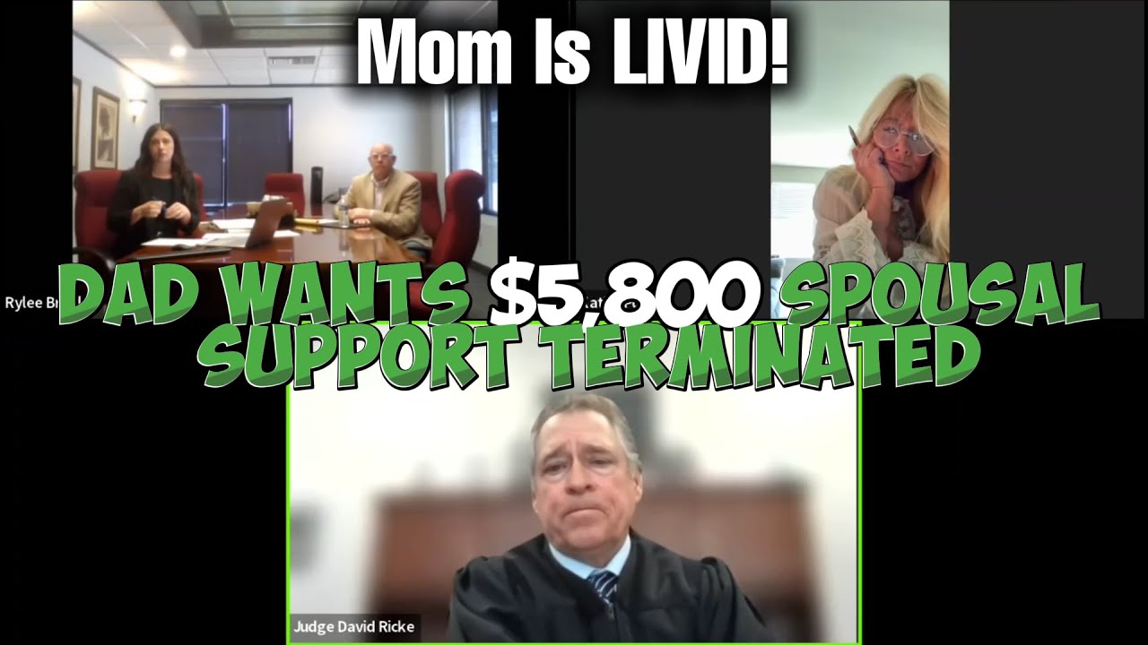 Dad Wants $5,800 Spousal Support TERMINATED—After 33 Years, Mom Is LIVID!