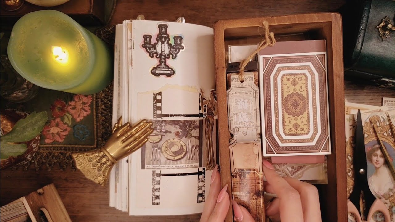 ASMR｜綺麗なステッカーでコラージュ/2 Notes｜Relaxing paper sound,Decorate idea