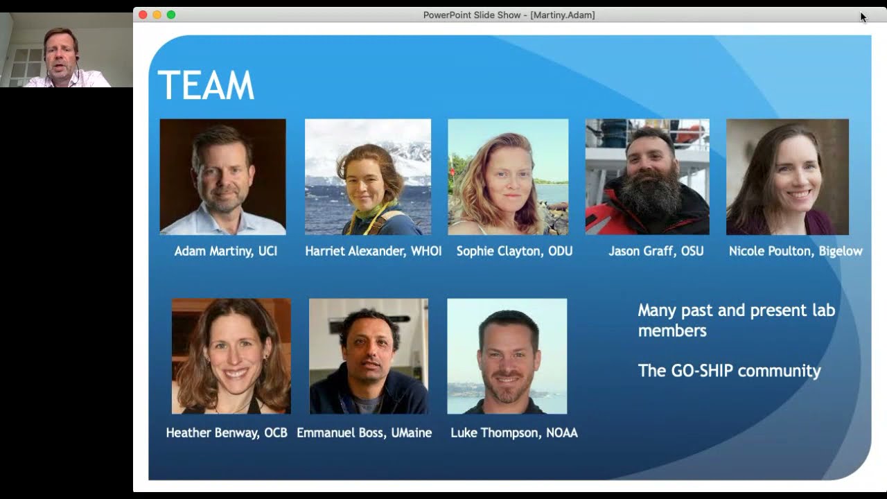 OCB2021 PLENARY: CO2 in seawater reference materials and Integrated Ocean C Research vision document