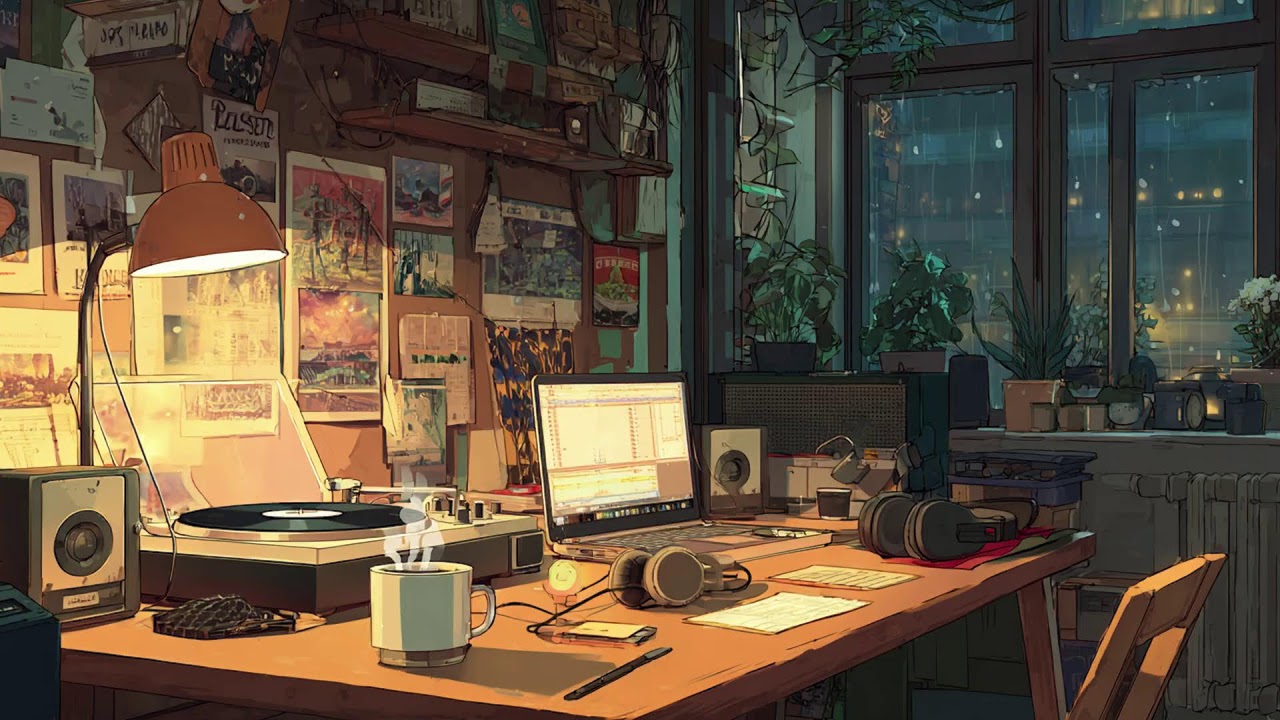 Rainy Desk Lofi | Vinyl Night Beats for Focus, Study & Deep Work