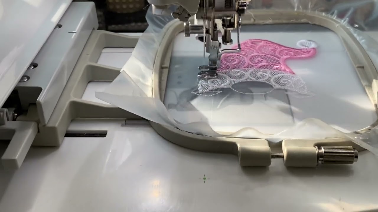 Free Standing Lace Gnome Ornament Machine Embroidery Part 2