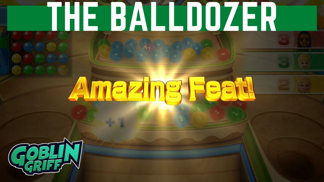 Wii Party U | The Balldozer AMAZING FEAT Master Difficulty | Faustine v. Joost v. Olga