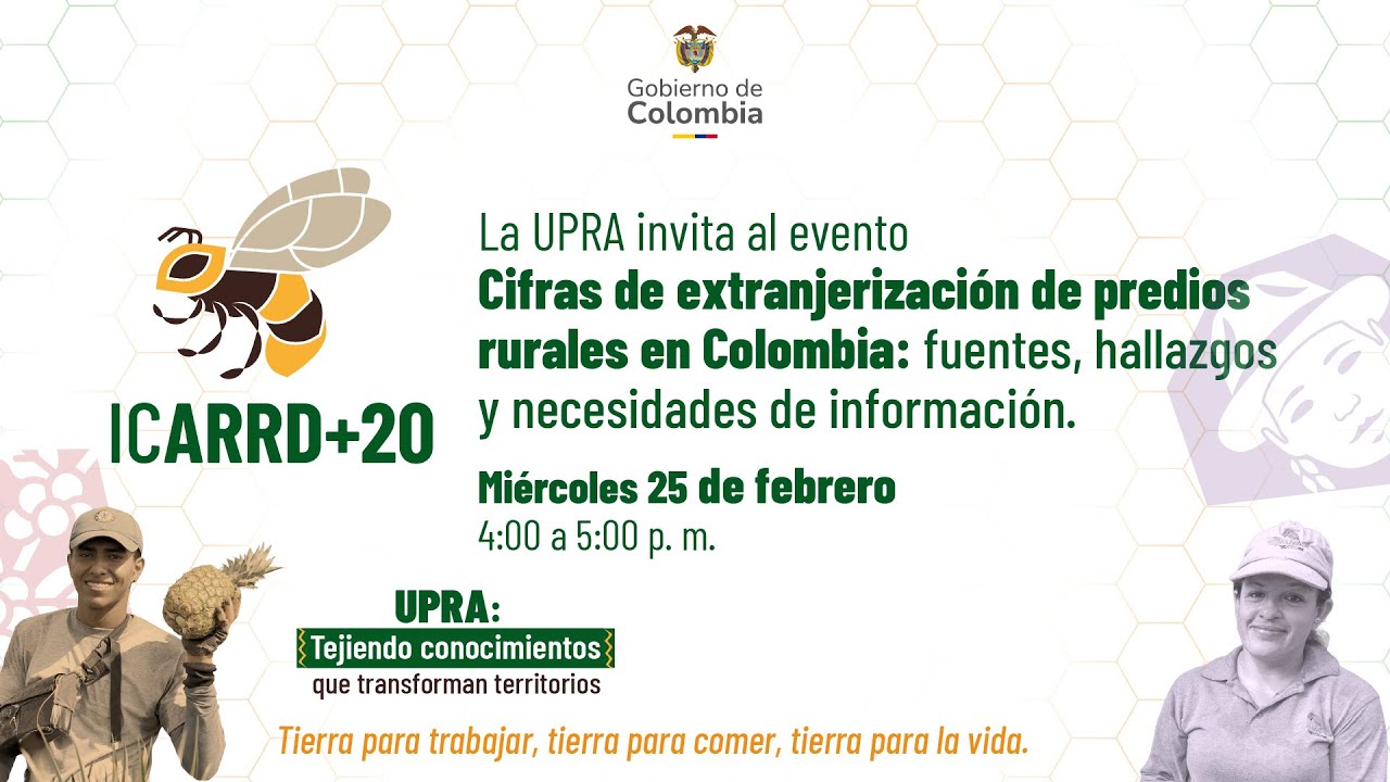 Webinar: Extranjerización de tierras rurales en Colombia: cifras y desafíos