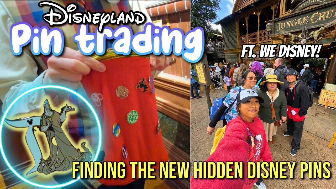 🚨NEW Hidden Disney Pins at the parks|Disneyland Pin Trading|COLLAB w/ WE DISNEY! #disneypintrading